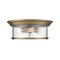 Z-Lite Sonna 3 Light Flush Mount, Heritage Brass And Clear Seedy 727F16-HBR - alternate 4
